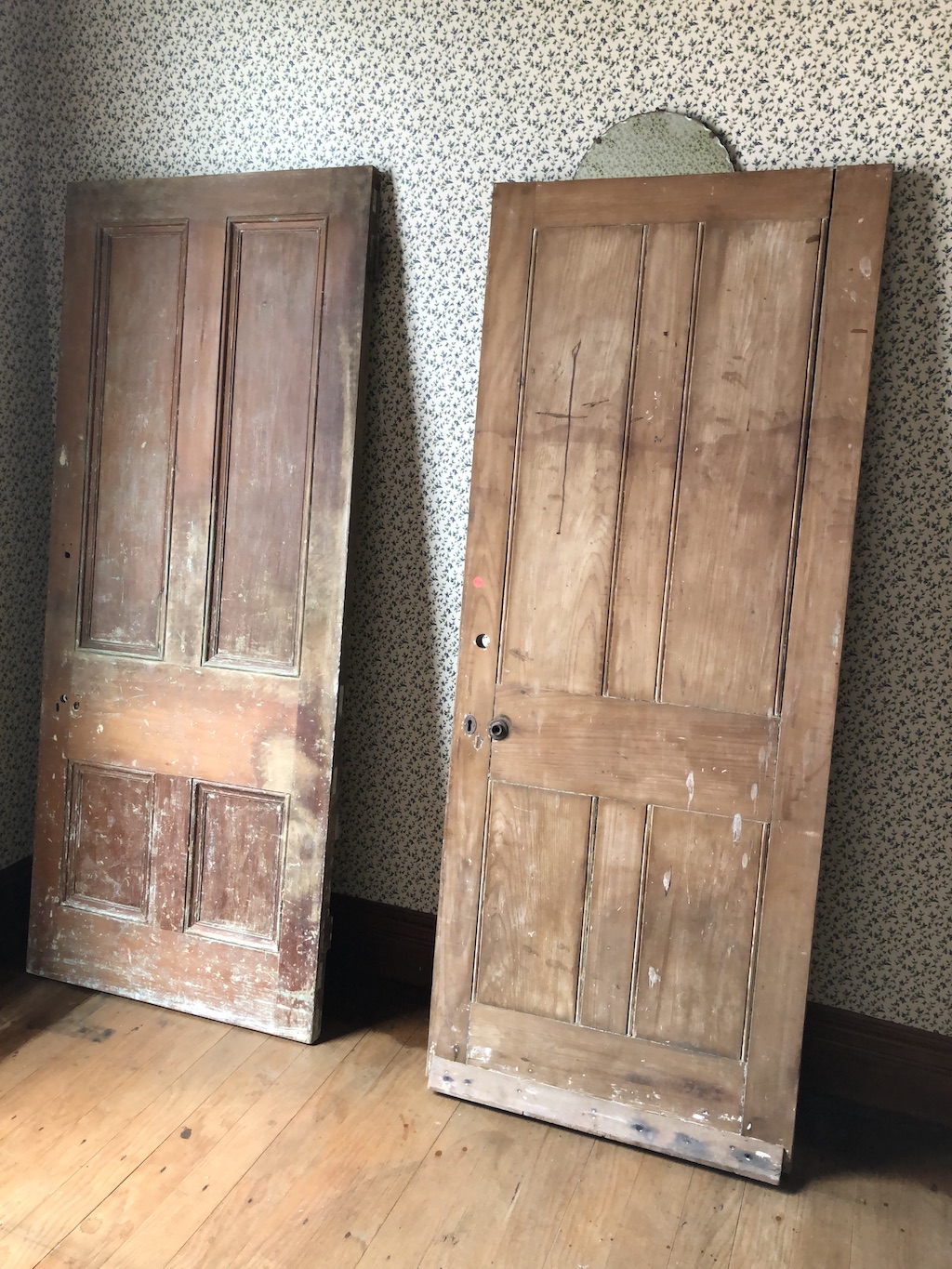 Kauri doors to create ensuite bathrooms rooms 56 and 57 Kauri doors ready to find their places