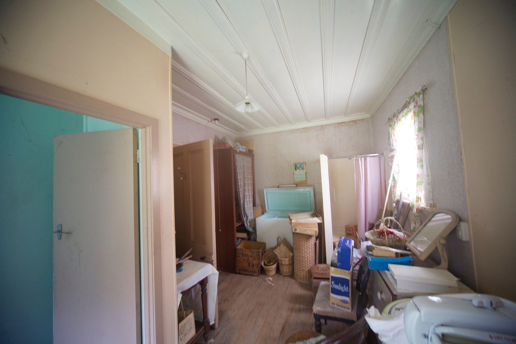 Now the private service area and room 58 ensuite To become 2 ensuites and Laundry