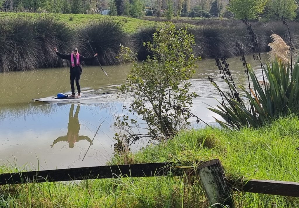 Stand up paddle boarding from across the road